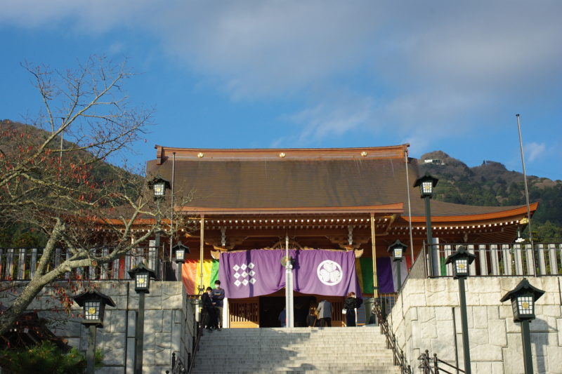 知足院中禅寺 筑波山 大御堂のライトアップ