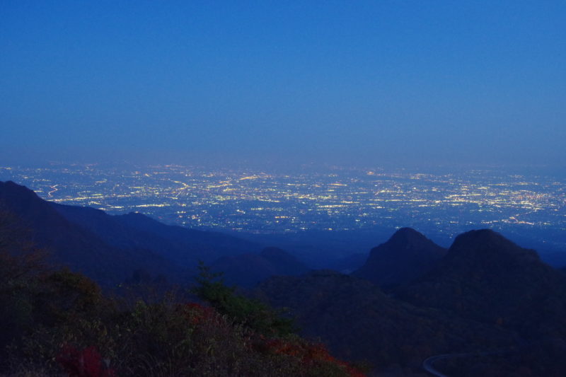 榛名山ロープウェイ山頂からみる夜景