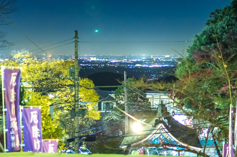 筑波山神社境内からの夜景